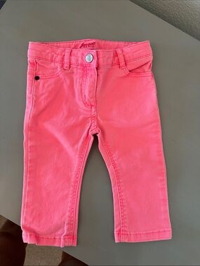 Jacadi Coral Pink Baby Girls' Jeans 12m